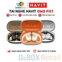 Tai Nghe HAVIT Open Wireless OWS Fit1, BT 5.3, Driver 16.2mm, Thiết Kế Open-ear, IPX5, Nghe Đến 21 GIờ - Chính hãng