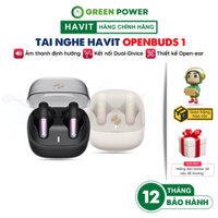 Tai Nghe Havit TW980 Openbuds 1, Công Nghệ Truyền âm, Thiết Kế Open-Ear, BT 5.3, Nghe Nhạc Đến 23 Giờ - Chính hãng