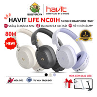 Tai Nghe Headphone Bluetooth HAVIT LIFE NC01H - H668BT, Chống Ồn Chủ Động ANC -25dB, Nghe Nhạc 80H, Hỗ Trợ APP Kết Nối