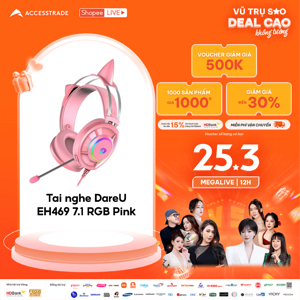 Tai nghe - Headphone DareU EH469 Queen Pink
