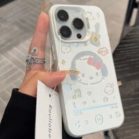 Tai Nghe Hello Kitty iPhone Ốp Lưng Điện Thoại Thích Hợp Cho iPhone 15 Plus 14 Pro Max 13 Pro 12 11 Pro Max XR XS Max 8 7 Plus Phim Hoạt Hình Dễ Thương Nữ Chống Rơi Cứng