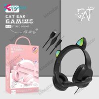 Tai Nghe Hình Tai Mèo Đèn Flash Rgb Có Dây Dễ Thương Có Mic Để Chơi Game Quà Tặng Bé Trai Bé Gái Pk P9 Plus.