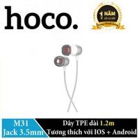 Tai nghe Hoco M31 Jack 3.5mm cho IOS và Android - Hãng phân phối chính thức