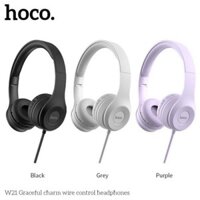 Tai nghe Hoco W21 chụp tai có míc cho điện thoại và máy tính - chính hãng