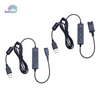 Tai Nghe Kết Nối Ngắt Kết Nối Nhanh, Cáp Qd Sang USB Cắm Softphone Laptop Mic Tắt Tiếng Loa Điều Khiển Âm Lượng PC Adapter, Cho Văn Phòng