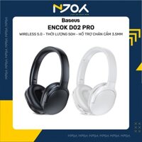 Tai Nghe Không Dây Baseus Encok D02 Pro Bluetooth 5.0 Thiết Kế Gập Thời Lượng 50h Cho Smartphone Laptop Máy Tính Pc