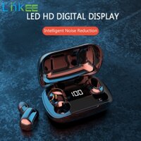 Tai nghe không dây Bluetooth Topewon Màn hình kỹ thuật số LED HD cách ly tiếng ồn Tai nghe nhét tai Mini âm thanh nổi