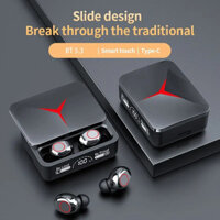 Tai nghe không dây Bluetooth 5.3 M90 với thời lượng pin dài, âm thanh nổi, đèn LED chơi game, vỏ trượt, hộp sạc, chế độ chơi cho iPhone Xiaomi