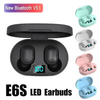 Tai nghe không dây E6S TWS thể thao chống nước Bluetooth 5.0, tai nghe stereo có mic cho iPhone Xiaomi Vivo Oppo