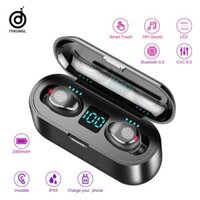 Tai nghe không dây F9 TWS Kiêm Sạc Dự Phòng 2000mAh Có Màn Hình LED Và Mic
