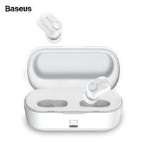 Tai nghe không dây hoàn toàn chông nước Baseus W01 TWS Bluetooth 5.0 siêu Bass có Micro cho đàm thoại âm thanh Hifi stereo pin khủng nghe nhạc 6h liên tục