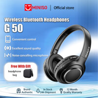 Tai nghe không dây MINISO G50 Bluetooth 5.4 Tai nghe Bluetooth có thể gập lại Tai nghe Bluetooth gắn trên đầu Tai nghe micrô tích hợp Tai nghe khử tiếng ồn âm thanh nổi