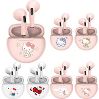 Tai nghe không dây Sanrio Characters PRO6 Hello Kitty My Melody Kuromi Cinnamoroll Hồng Chất lượng âm thanh HiFi dễ thương Tai nghe chơi game có micrô