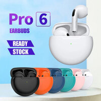 Tai nghe không dây thực sự Air Pro 6 Tws Tai nghe chơi game Bass có Mic Tai nghe cảm ứng cho tai nghe Android