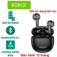 Tai Nghe Không Dây True Wireless Bluetooth 5.1 Kháng Nước IPX4 - ROBOT Airbuds T10