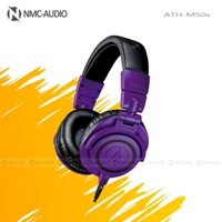 Tai nghe kiểm âm Audio Technica ATH-M50XPB bản giới hạn màu tím, Studio Monitor Headphones Professional ATH-M50X Limited