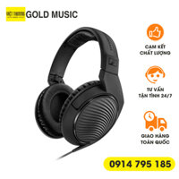 Tai nghe kiểm âm Sennheiser HD200 PRO thiết kế closed-back cách âm tốt earcup êm nhẹ headband có thể kéo giãn vừa vặn - Gold Music