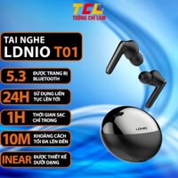 Tai nghe LDNIO Bluetooth - T01 (Màu Đen) chống ồn + kết nối bluetooth nhanh chóng