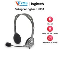 Tai nghe Logitech H110 với micro xoay kết nối bằng 2 giắc cắm