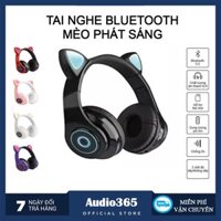 Tai nghe mèo bluetooth B39 - Tai nghe mèo phát sáng có Mic, Âm bass mạnh mẽ, Pin khủng 400mAh, chống ồn CV6 - Audio365