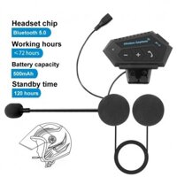 Tai nghe mũ bảo hiểm Bluetooth xe máy Tai nghe Bluetooth 5.0 Tai nghe không dây rảnh tay Cuộc gọi điện thoại chống nhiễu Bộ đàm Máy nghe nhạc