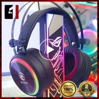 Tai Nghe Nhạc Headphone Gaming Chụp Tai Có Dây E-Dra EH412 Led RGB Tai Nghe Game Thủ Có Mic Máy Vi Tính Laptop Pc