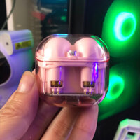 Tai nghe nhét tai Bluetooth 5.3 TWS B12, tai nghe Gaming chơi game độ trễ thấp,chống ồn ENC, thiết kế trong suốt