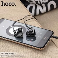Tai nghe nhét tai cao cấp Hoco M77 jack 3.5mm hàng chính hãng - Type C - Đen