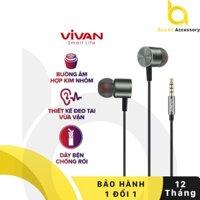 Tai Nghe Nhét Tai Chính Hãng VIVAN Q11S  Tích Hợp Micro Đàm Thoại Dây tai nghe bọc dù siêu bền