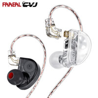 Tai nghe nhét tai FAAEAL CVJ Konoka có 3D HIFI Triple Hybrid 1DD + 1BA + 1Vibration Driver Earbuds Màn hình DJ có dây Tai nghe công tắc điều chỉnh