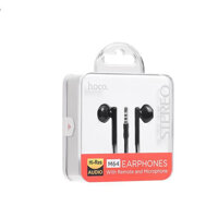 Tai nghe nhét tai Hoco M64 Melodious jack kết nối 3.5, âm thanh tuyệt vời - HÀNG NHẬP KHẨU - ĐEN