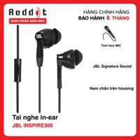 Tai nghe nhét tai JBL Inspire 300 - Hàng chính hãng bộ driver cao cấp 8.6mm cho chất lượng âm thanh chi tiết đệm tai nghe mềm mại tạo cảm giác thoải mái khi đeo