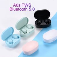 Tai Nghe Nhét Tai Không Dây A6S Earpod TWS Xách Tay Tai Nghe Bluetooth Không Dây 3D Tai Nghe Hands-Free miễn phí Airbuds IPod TWS