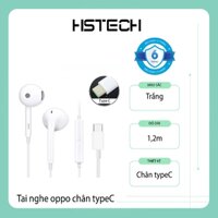 Tai Nghe Nhét Tai ÔPPO Trắng Chân Type C - Có Dây Mic Cho Điện Thoại Thông Minh - Bảo Hành 6 Tháng