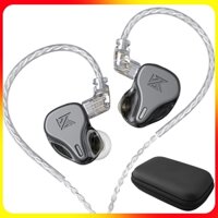 Tai nghe nhét tai Uareliffe KZ DQ6 Thêm hộp đựng 10mm Bộ năng động + Hai đơn vị 6mm Tai nghe HiFi Giảm tiếng ồn Bass Tai nghe thể thao