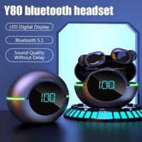 Tai nghe nhét tai Y80TWS Tai nghe Bluetooth không dây 5.1 Tai nghe Bluetooth chống nước trong tai di động có tai nghe chất lượng Mic