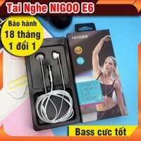 Tai Nghe NiGOO E6 Bass cực tốt và tạo nhiều lớp âm thanh hài hoà, thiết kế thể thao phù hợp cho các bạn trẻ