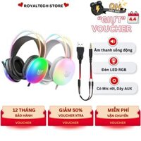 Tai nghe Onikuma X25 có micro và đèn rgb thích hợp thích hợp Tai nghe có dây cho máy tính / điện thoại