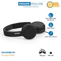 Tai nghe Philips chụp tai TAH4105BK00, Có mic, Màu đen- Chính hãng phân phối - ĐEN