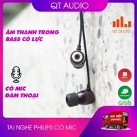 Tai nghe philips có mic,vỏ hợp kim nhôm,có mic,âm thanh trong trẻo,nobox