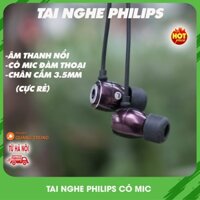 Tai nghe philips có mic,nobox,nghe nhạc cực hay