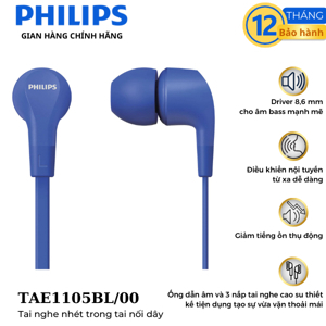 Tai nghe Philips TAE1105BL/00