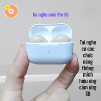 Tai nghe Pro X6 bluetooth 5.1 + EDR mẫu mới pin trâu, chống ồn, kèm mic đàm thoại to rõ