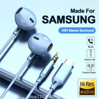 Tai nghe Samsung âm thanh HiFi âm thanh xung quanh trong tai USB Type C 3.5mm có điều khiển dây, nút tai có dây cho Galaxy S24 S23 S22 Ultra