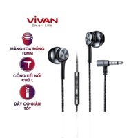 Tai nghe Semi-in-Ear thiết kế kim loại VIVAN Q12 - Xám