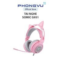 Tai nghe Somic G951 (USB 7.1) (Hồng) - Bảo hành 12 tháng