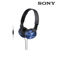 Tai nghe Sony MDR-ZX310AP/LZE On-Ear - Xanh - màng loa ferit 30mm; 10-24.0000Hz; Micro In-Line; dây 1.2m; 125g