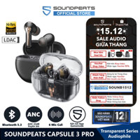 Tai Nghe SoundPEATS Capsule 3 Pro Tích Hợp ANC -43dB, 6 Mic Clear Call & Màng loa 12mm Siêu Bass