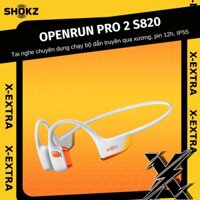 Tai nghe thể thao Shokz OpenRun Pro 2 S820 dẫn truyền qua xương, kết nối không dây, pin 12h, IP55, chuyên dụng chạy bộ
