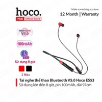 Tai nghe thể thao V5.0 Bluetooth Hoco ES53 pin 100mAh, thời gian sử dụng 8 giờ, dài 97cm